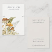 Mushroom Fern Foliage Visitenkarte (Vorne/Hinten)