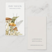 Mushroom Fern Folihaar Clip Display Visitenkarte (Vorne/Hinten)