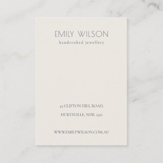 Mushroom Fern Folio-Logo 2 Earring Display Visitenkarte (Rückseite)