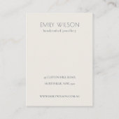 Mushroom Fern Folio-Logo 2 Earring Display Visitenkarte (Rückseite)