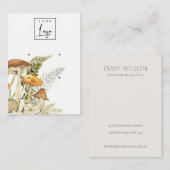 Mushroom Fern Folio-Logo 2 Earring Display Visitenkarte (Vorne/Hinten)