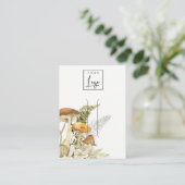 Mushroom Fern Folio Logo Haarschnitt Display Visitenkarte (Stehend Vorderseite)