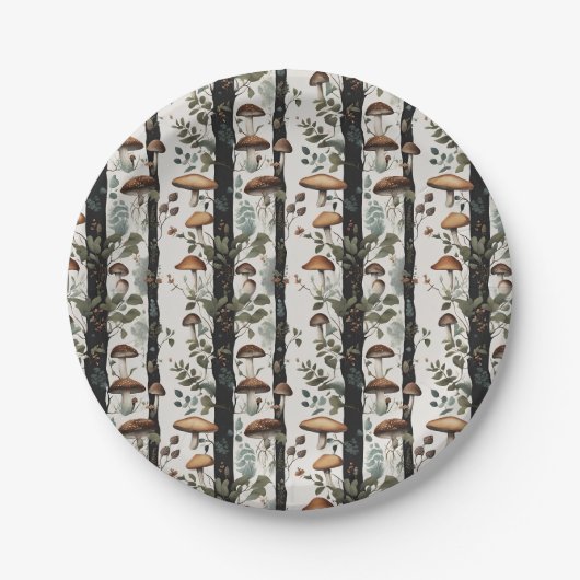 Mushroom Fields Pappteller (Vorderseite)