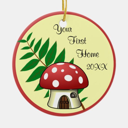 Mushroom First Zuhause Ornament (Vorne)