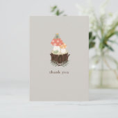 Mushroom Flat Danke Karte (Stehend Vorderseite)