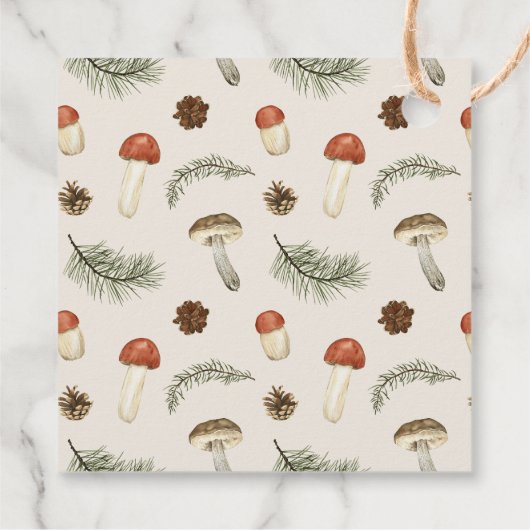 Mushroom Floral Bee Worm Baby Dusche Geschenkanhänger (Rückseite)