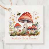 Mushroom Floral Bee Worm Baby Dusche Geschenkanhänger (Vorderseite)