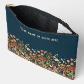 Mushroom Floral Dragonfly Custom Cosmetic Bag Zubehörtasche (Offen)