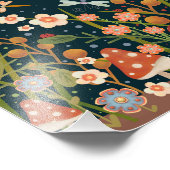 Mushroom Floral Just Besucher Zitat Inspirivity Fotodruck (Ecke)