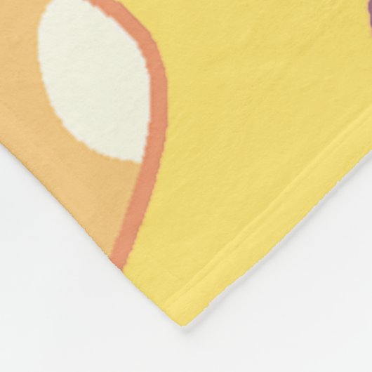 Mushroom & Floral Pattern Fleecedecke (Ecke)