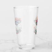 Mushroom Flowers Woodland Colorful Splash Glas (Rechts)