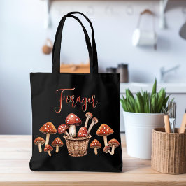 Mushroom Forager Black Toe Bag Tasche