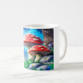 Mushroom Forest Fantasy Art Kaffeetasse (VorderseiteRechts)