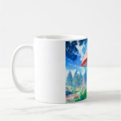 Mushroom Forest Fantasy Art Kaffeetasse (Links)