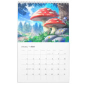 Mushroom Forest Fantasy Art Kalender (Jan 2026)