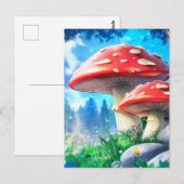 Mushroom Forest Fantasy Art Postkarte (Vorne/Hinten)