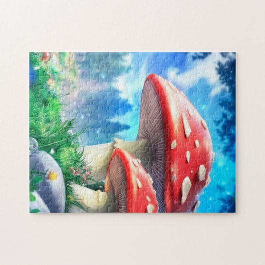Mushroom Forest Fantasy Art Puzzle (Horizontal)