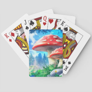 Mushroom Forest Fantasy Art Spielkarten