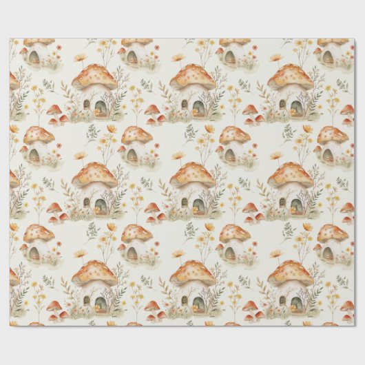 Mushroom Forest I Fairy Tale Kids Geschenkpapier (Flach)