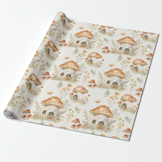 Mushroom Forest I Fairy Tale Kids Geschenkpapier (Ungerollt)