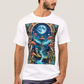 Mushroom Forest T - Shirt Fantasy T-Shirt