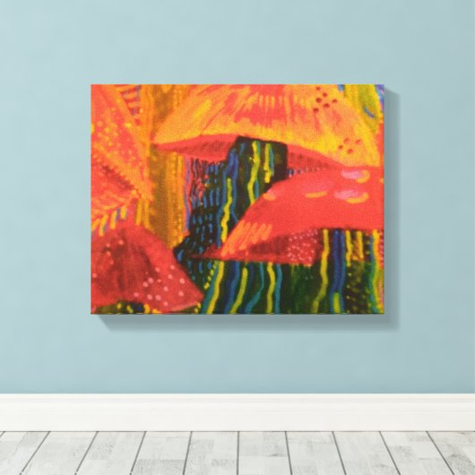 Mushroom Forrest Leinwanddruck (Insitu (Holzboden))