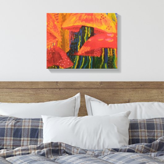 Mushroom Forrest Leinwanddruck (Insitu (Schlafzimmer))