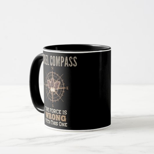 Mushroom fortsetzt falschen Morel Compass Funny Tasse (Vorderseite Links)