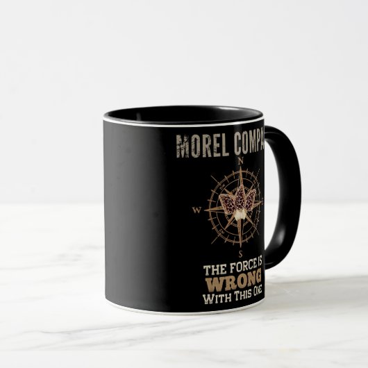 Mushroom fortsetzt falschen Morel Compass Funny Tasse (VorderseiteRechts)
