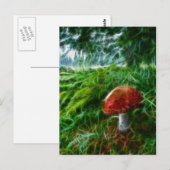 Mushroom Fraktal Forest Postkarte (Vorne/Hinten)