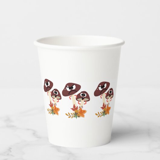MUSHROOM FRIENDS KAFFEE TASSE PAPPBECHER (Vorderseite)