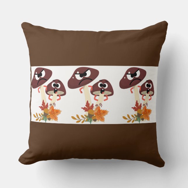 MUSHROOM FRIENDS KISSEN (Vorderseite)