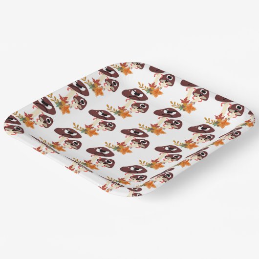 MUSHROOM FRIENDS PAPPTELLER (Gewinkelt)