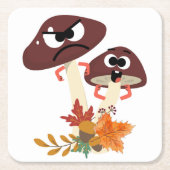 MUSHROOM FRIENDS RECHTECKIGER PAPPUNTERSETZER (Vorderseite)