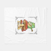 Mushroom Frog Goblincore Mycology Artistic Design Fleecedecke (Vorderseite (Horizontal))