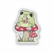 Mushroom Frog Goblincore Mycology Creative Style Aufkleber (Vorderseite)