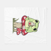 Mushroom Frog Goblincore Mycology Creative Style Fleecedecke (Vorderseite (Horizontal))