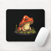 Mushroom Frog Toadstool Nature Aesthetic Cottageco Mousepad (Mit Mouse)