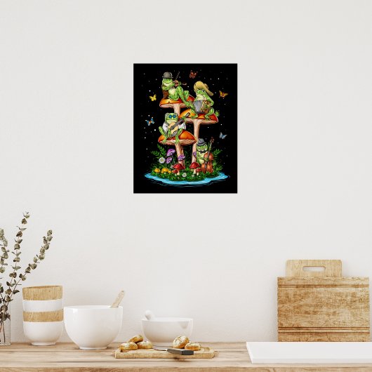 Mushroom Frogs Poster (Küche)
