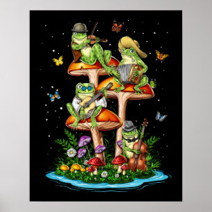 Mushroom Frogs Poster