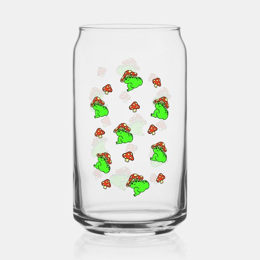 Mushroom Frosch Pattern Dosenglas (Vorderseite)
