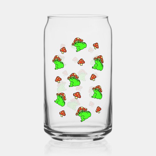 Mushroom Frosch Pattern Dosenglas (Rückseite)