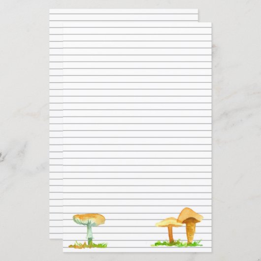 Mushroom Fungi Letter Writing Mycology Lined (Vorne/Hinten)
