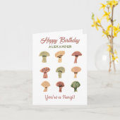 Mushroom Funny Birthday Card Personalisierter Fung Karte (Gelbe Blume)