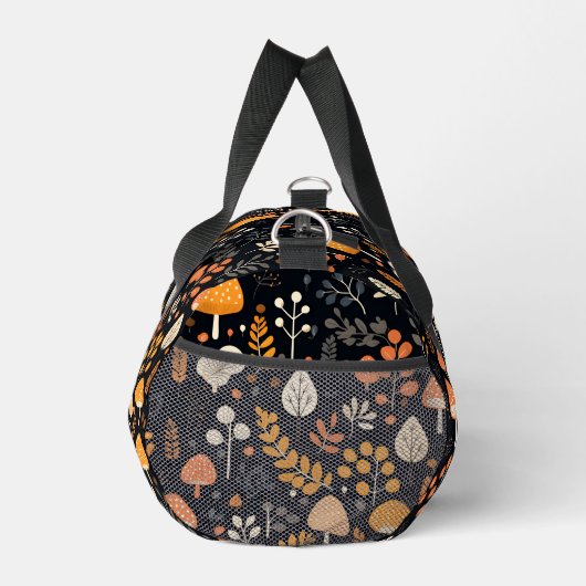 Mushroom Garden Black Duffel Bag Duffle Bag (Rechts)
