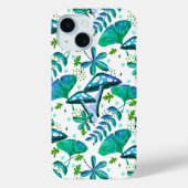 Mushroom Garden blau Case-Mate iPhone Hülle (Rückseite)