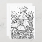 Mushroom Garden Butterfly-Farbseite (Vorne/Hinten)