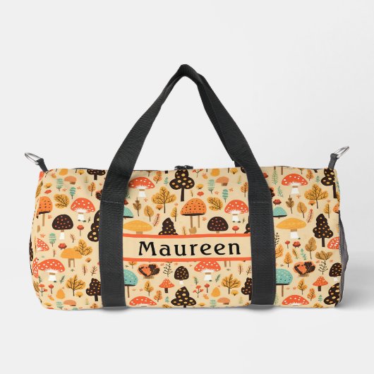 Mushroom Garden Cream Duffel Bag Duffle Bag (Vorderseite)