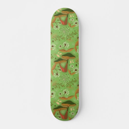 Mushroom Garden Geen Skateboard (Vorne)