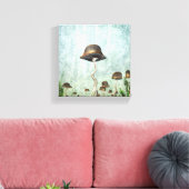 Mushroom Garden Moon Grunge Leinwanddruck (Insitu (Wohnzimmer))